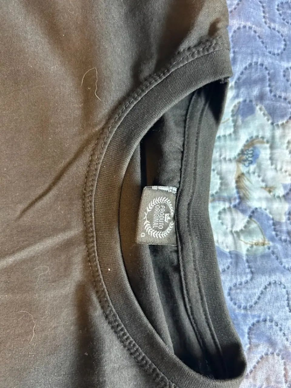 Camiseta Preta Estampada - Nova, Tamanho G - Foto 2