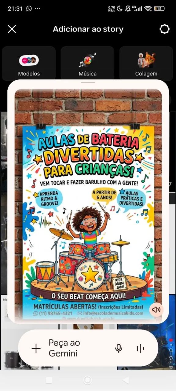 Aulas de música para crianças