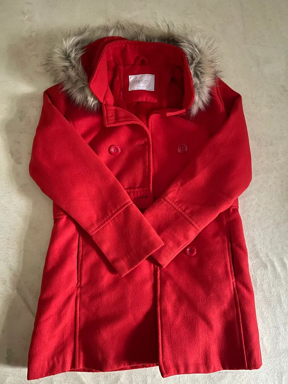 Casaco Pellini Vermelho com Capuz e Forro Peluciado  - Foto 2