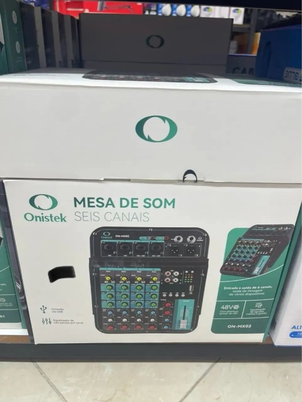 Mesa De Som 6 Canais Usb 48v Bluetooth Onistek Bivolt