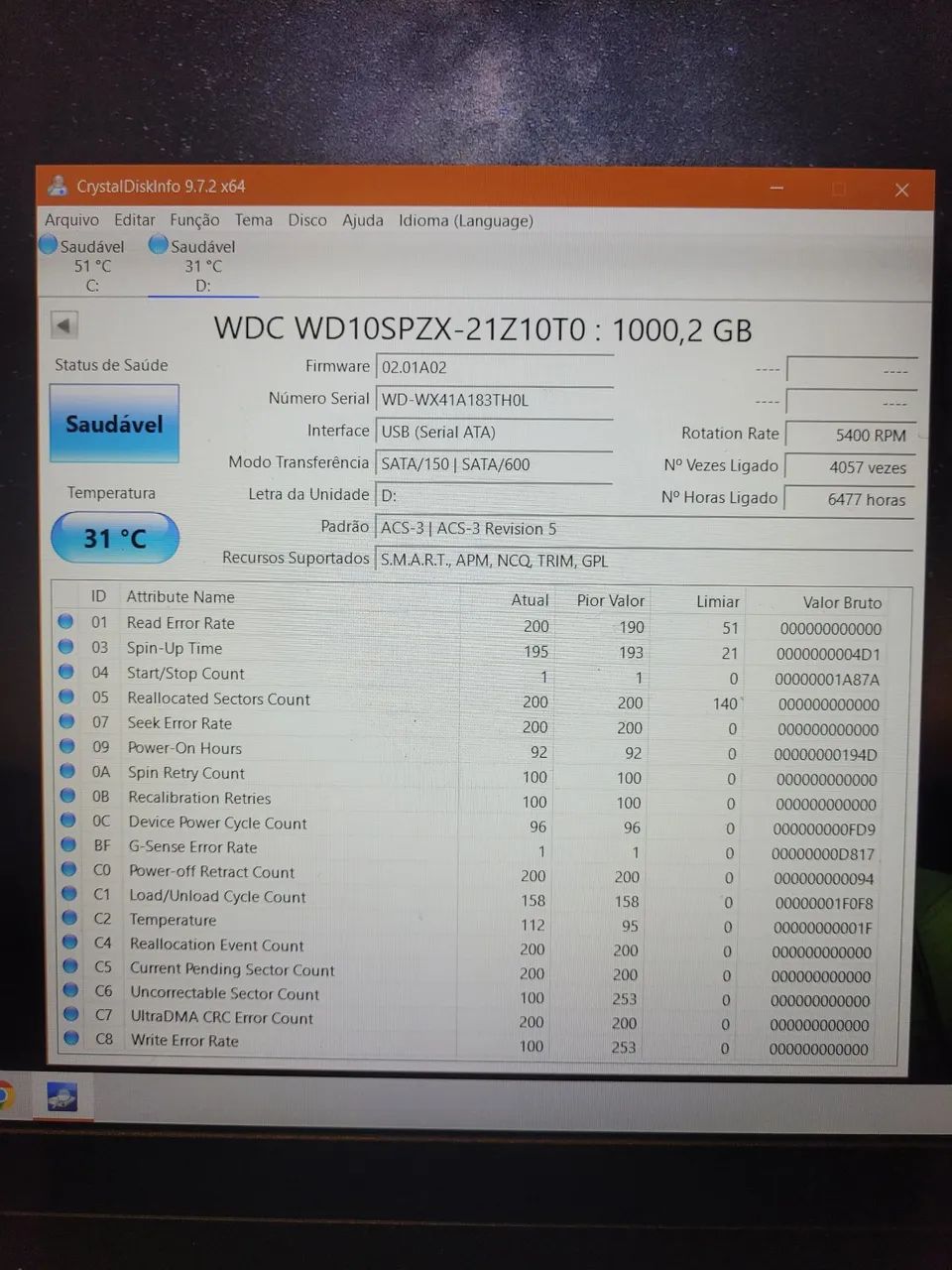 Hd 1tb Westem Digital blue65126769376001122