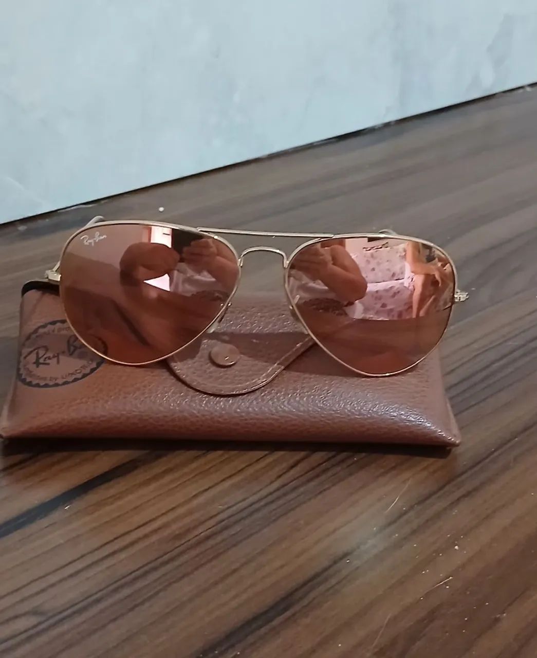 Óculos Rayban rosé aviador original  - Foto 2