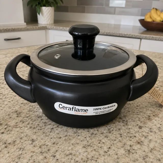 Caçarola Ceraflame Terrine 18 cm 3,4 L nova com tampa