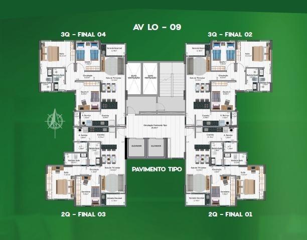 Apartamentos 2 quartos, 63 m² na 405 Sul - Torre Esmeralda - Foto 5