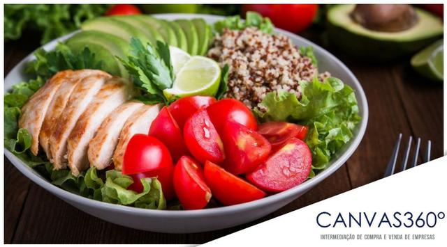Restaurante alimentos saudáveis, produtos sem conservantes