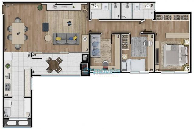Apartamento com 3 dormitórios à venda, 108 m² por r$ 741.712 - ecoville - curitiba/pr - Foto 2