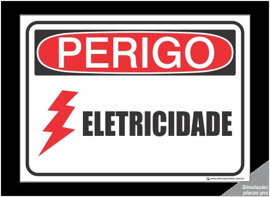 Placa De Sinalização Perigo Eletricidade 30x20 Novo Garantia - Foto 4