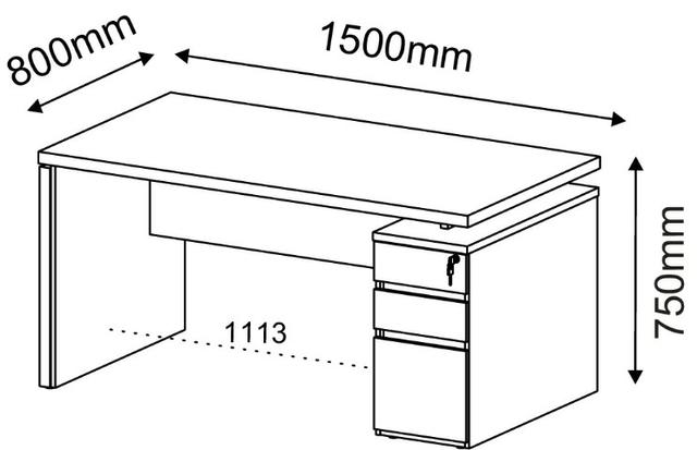 Mesa Gerência com Gavetas - Móvel para Escritórios - - Foto 5