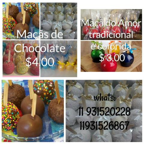 Maçã do Amor Tradicional e de Chocolate - Foto 3