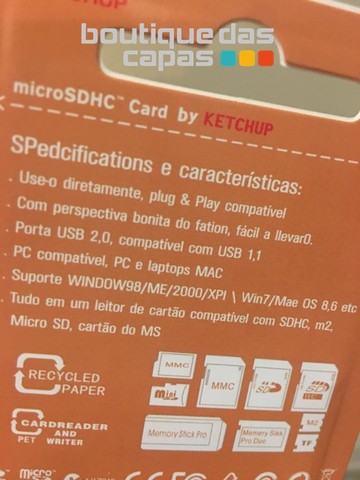 Cartão de memória ketchup Original Classe 10 4Gb kt-m4 Ótimo custo benefício - Foto 2