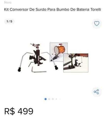 Kit conversor de surdo para bumbo novo na caixa - Foto 2
