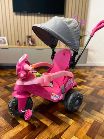 Triciclo Infantil Reclinável com Capota Velobaby Bandeirante - Faz a Boa!