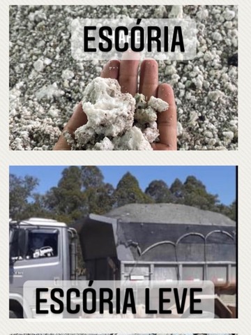 Areia,brita,Escória,terra vegetal 