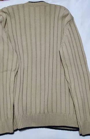 Blusa malha bege tam G - Foto 3