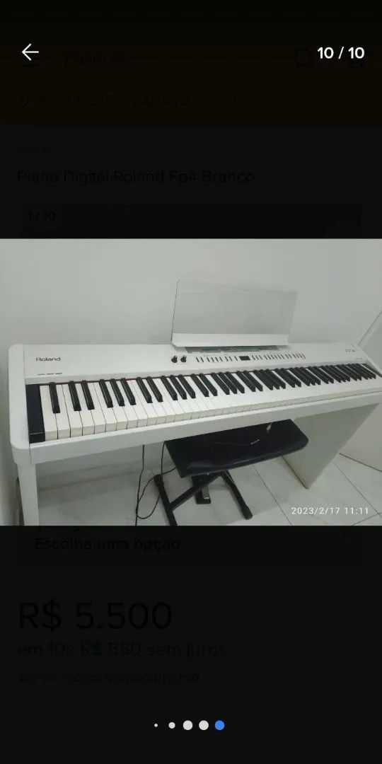 Piano Digital Roland FP-4 Branco - Foto 2