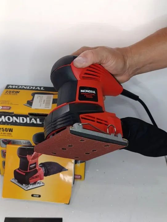 Lixadeira orbital mondial 250w profissional  - Foto 4