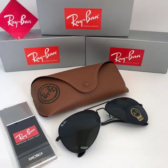 Ray-Ban Aviator Classic Black Sunglasses with Crystal Lenses64728349730179122
