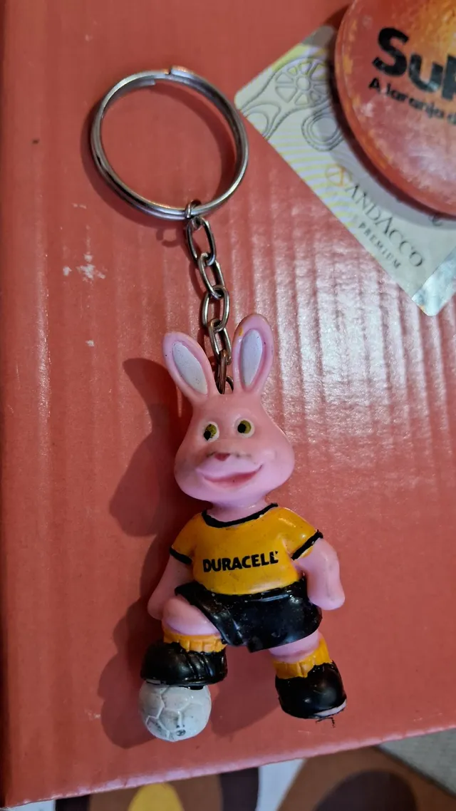 Antigo Chaveiro Pilha Duracel Futebol