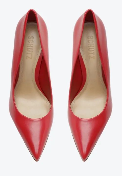 SCARPIN SCHUTZ DE COURO VERMELHO - Foto 3