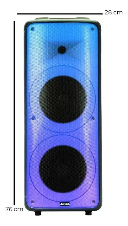 Caixa de Som Amplificada Amvox Party Vox Prime 2000W RMS com Bluetooth e LED - Lacrada - Foto 3