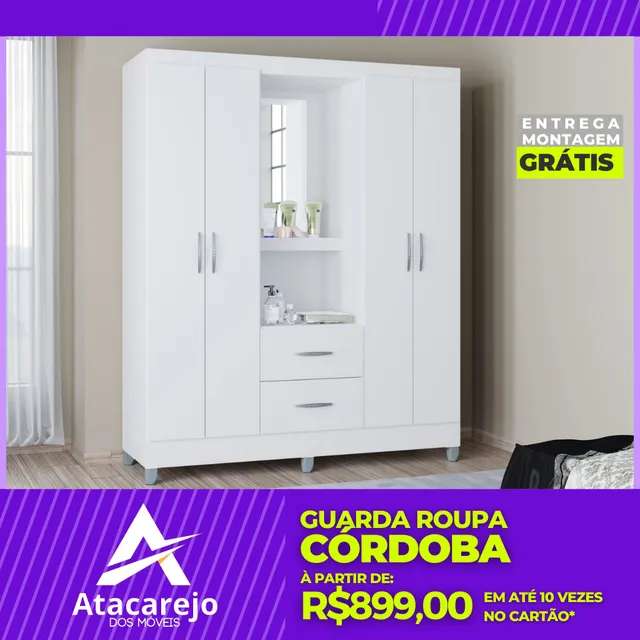 Guarda Roupa Solteiro Entrega e Montagem Gratis