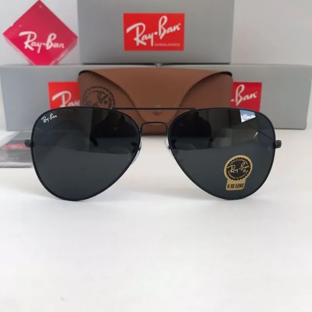 Ray-Ban Aviator Classic Black Sunglasses with Crystal Lenses64728349730179121