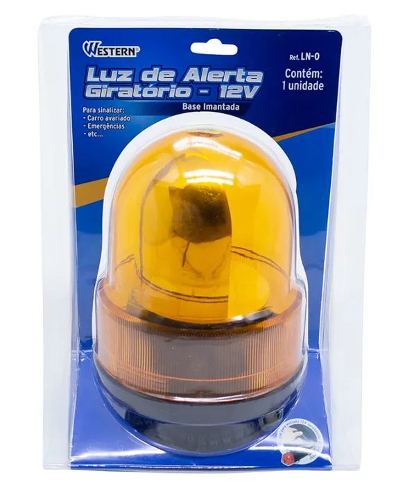 Luz De Alerta Giratorio 12v Ln-0 Western