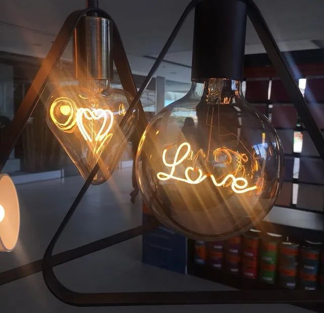 Lâmpadas Love e coração em led com bocais e fio - Foto 4