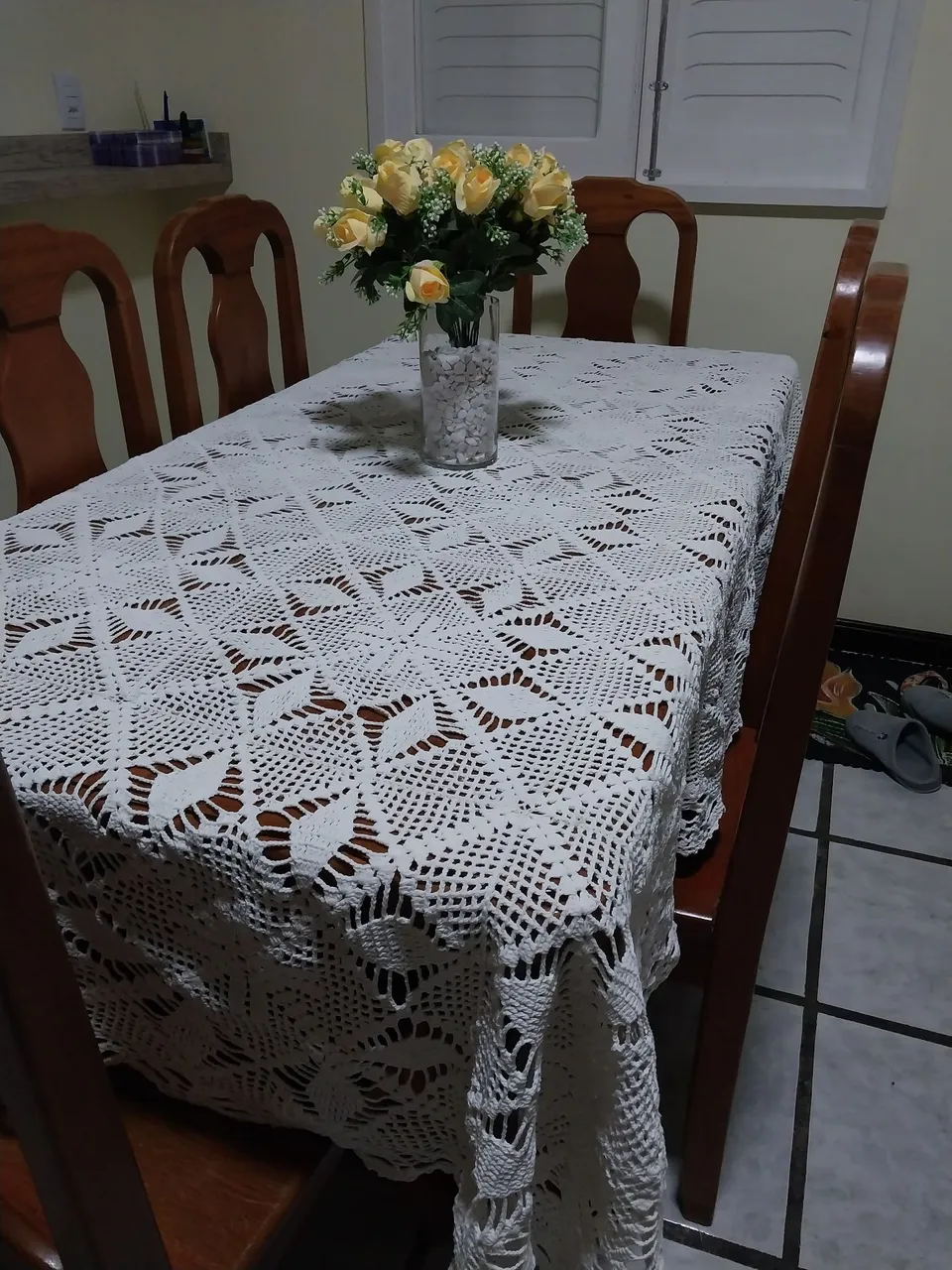Toalha de Mesa de Crochê Artesanal 1,40 x 2,00 m