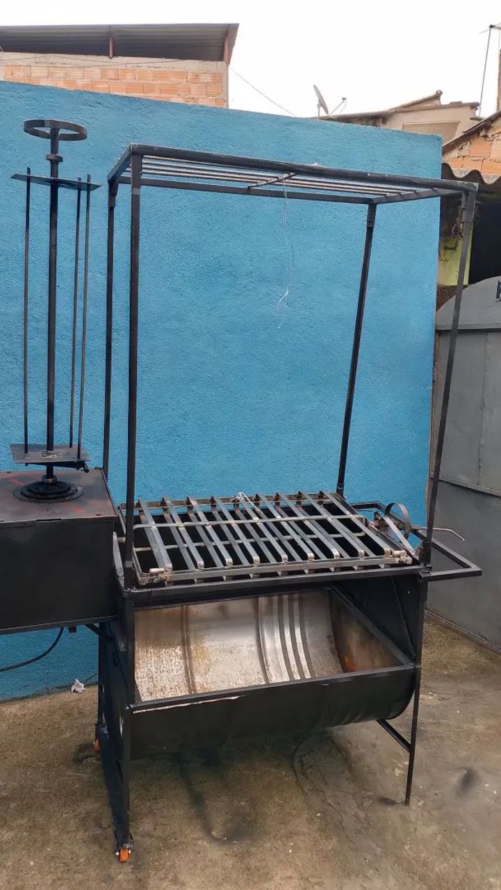 Churrasqueira com eixo giratório para assar costelão e leitão com sistema especial. - Foto 2