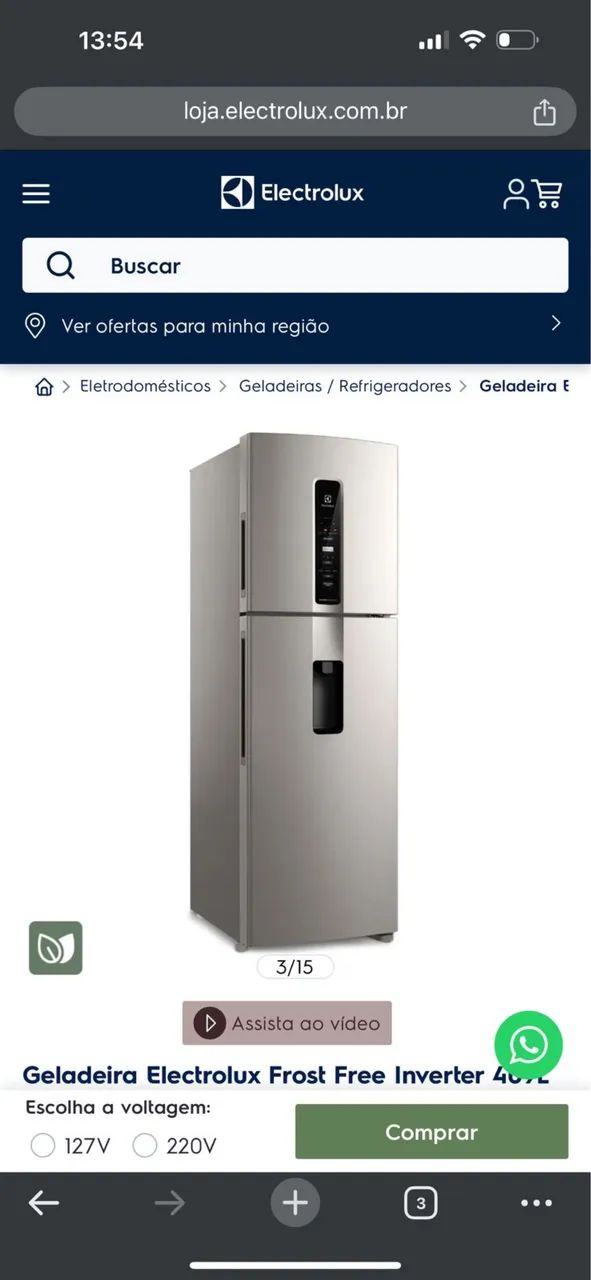 GELADEIRA IW43S COM DISPENSER DE ÁGUA NA PORTA 390LITROS - Foto 2