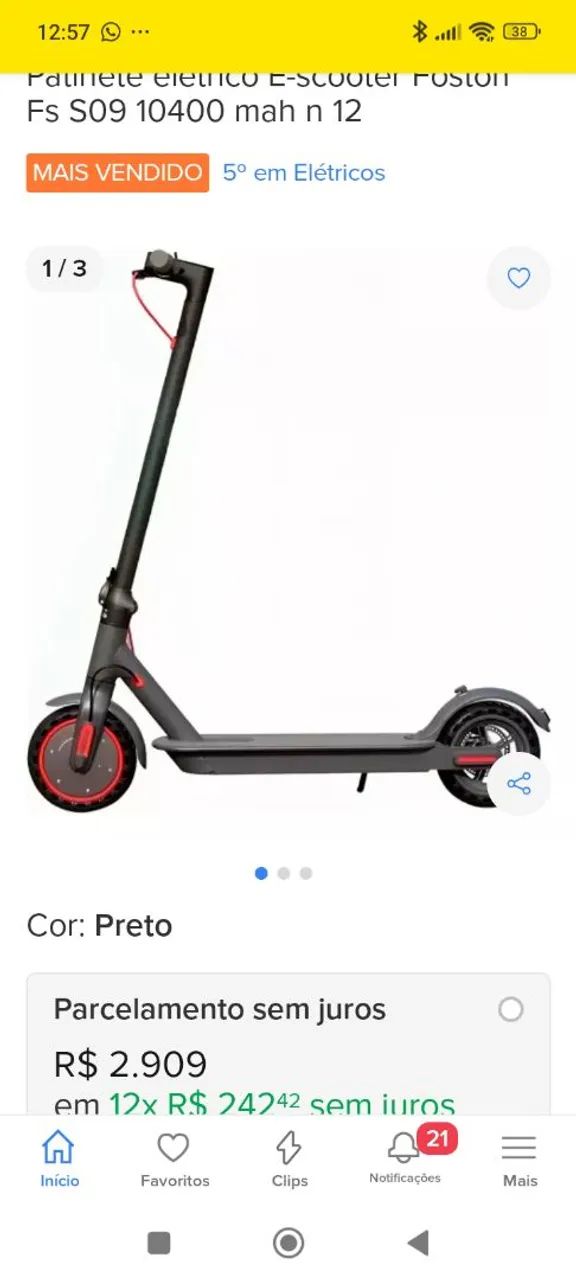 Patinete Elétrico Foston s9 pro  - Foto 5