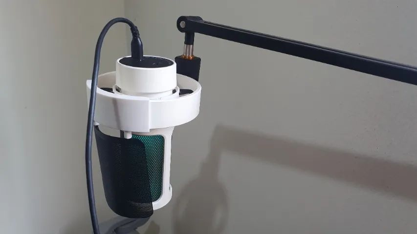 Microfone Fifine Ampligame A8 Branco Microfone Condensador Rgb Tripé - Foto 4