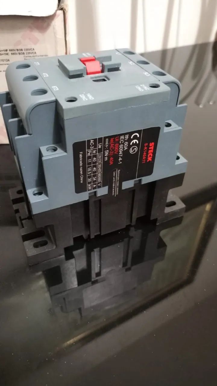 Chave Contatora Tripolar 40a 220v 1na+1nf Steck Sk140a11m - Foto 4