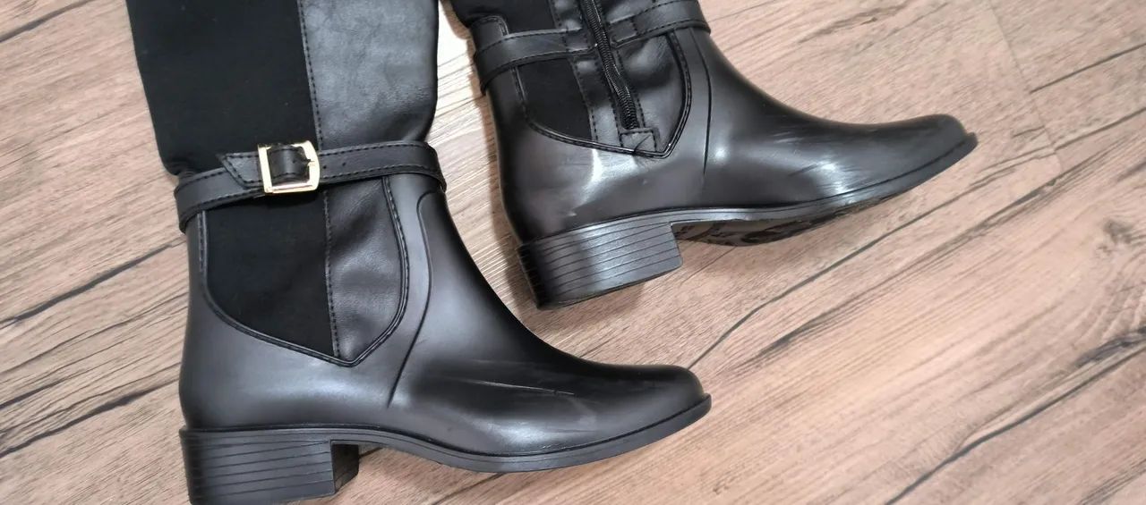 Botas preta cano longo - Foto 3