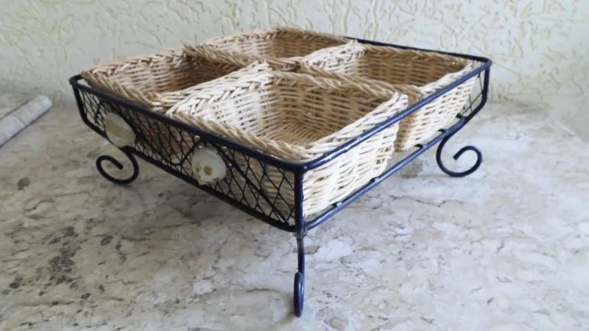 PETISQUEIRA VIME COM SUPORTE METAL- TEMA PRAIA DECORAÇÃO - Foto 6