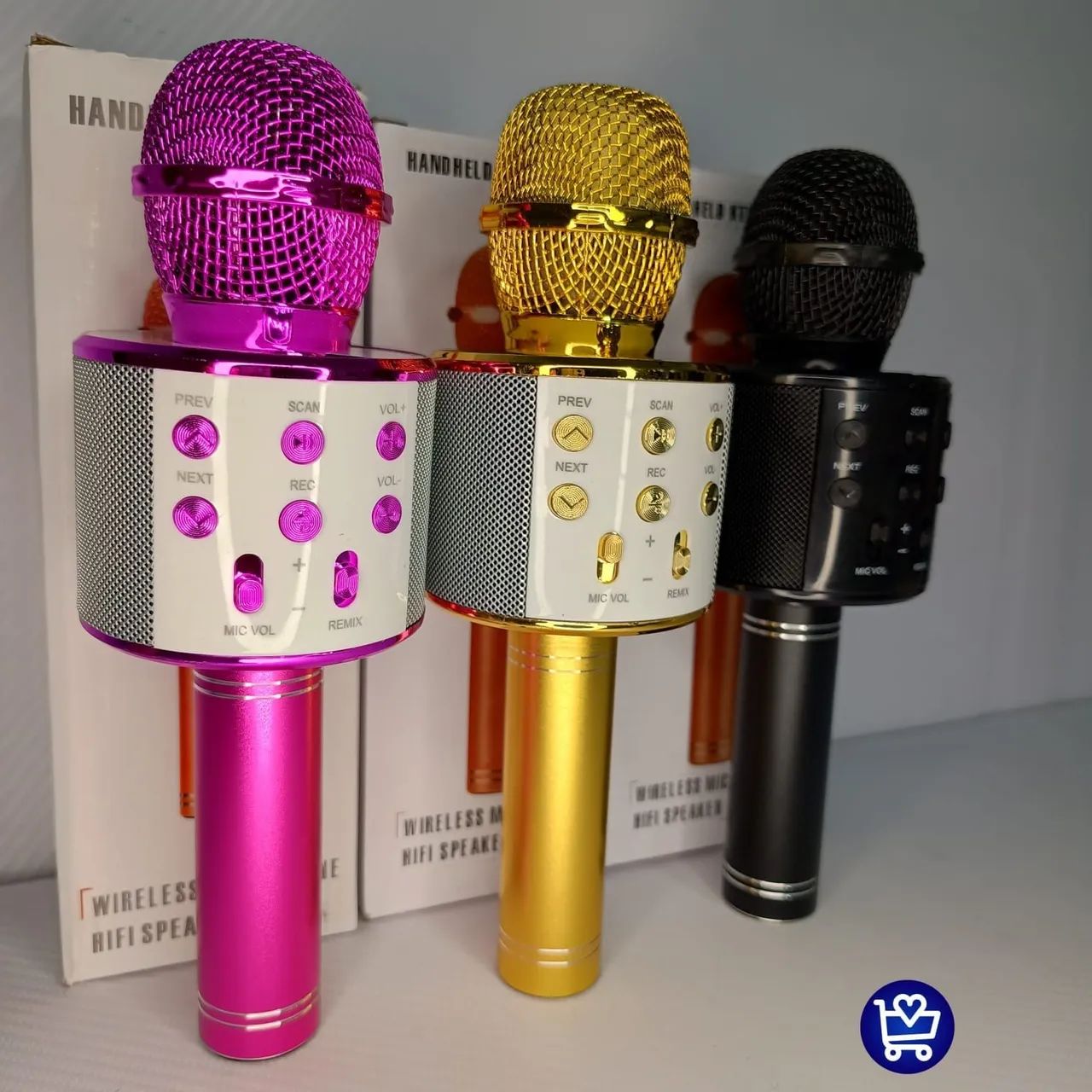Microfone Sem Fio Karaoke Bluetooth - Diversas Cores