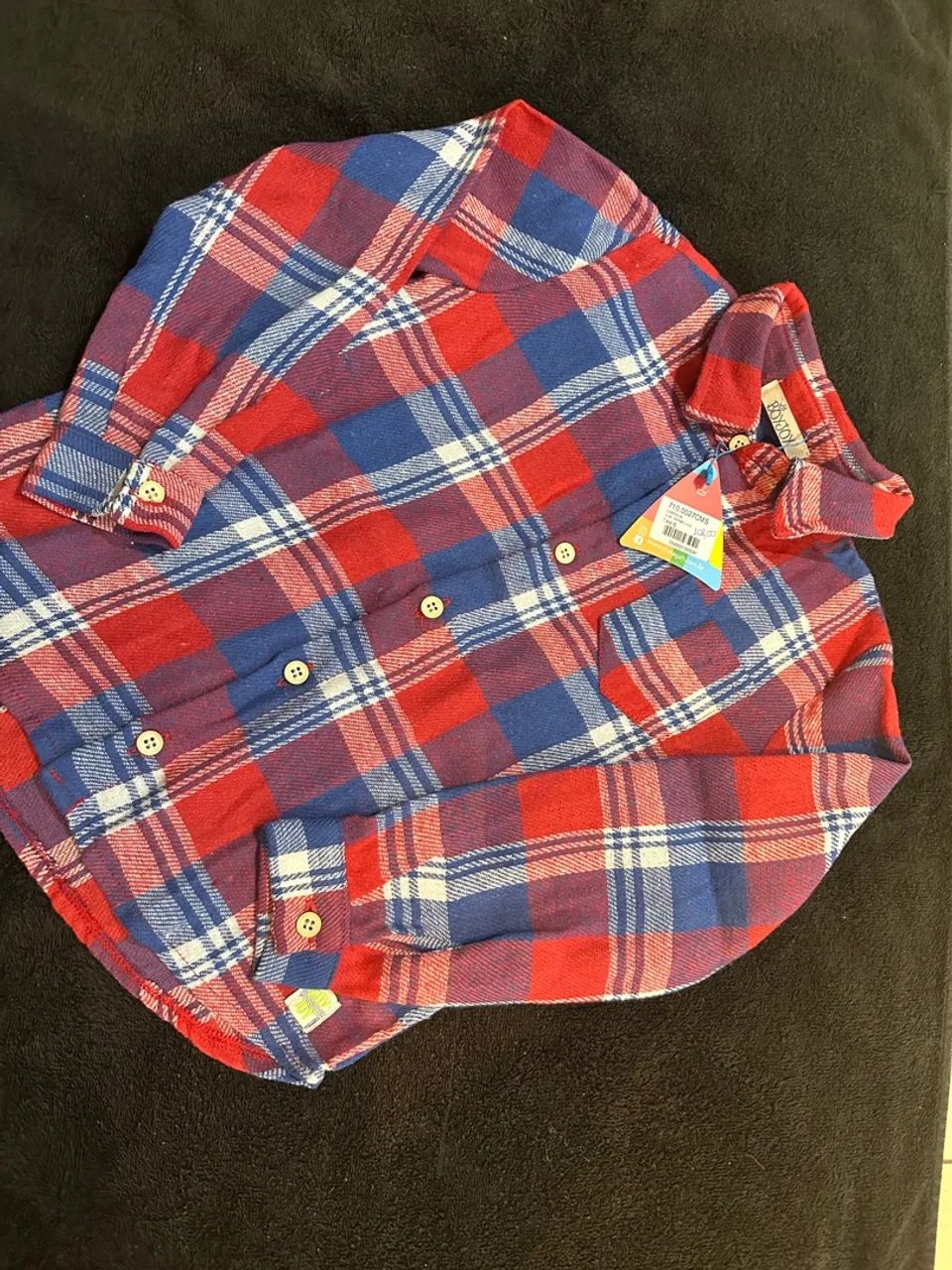 Camisa xadrez flanela da TAM 6 anos  - Foto 2