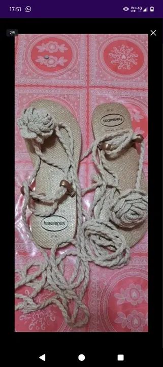  Havaianas de Crochê  - Foto 4