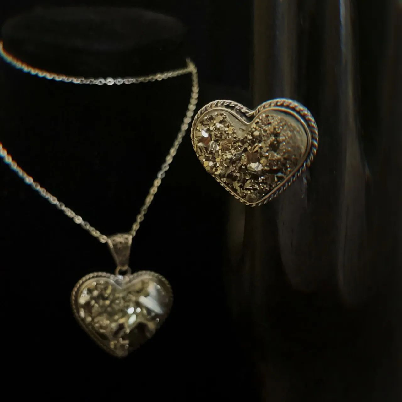 Colar e Anel de Prata 