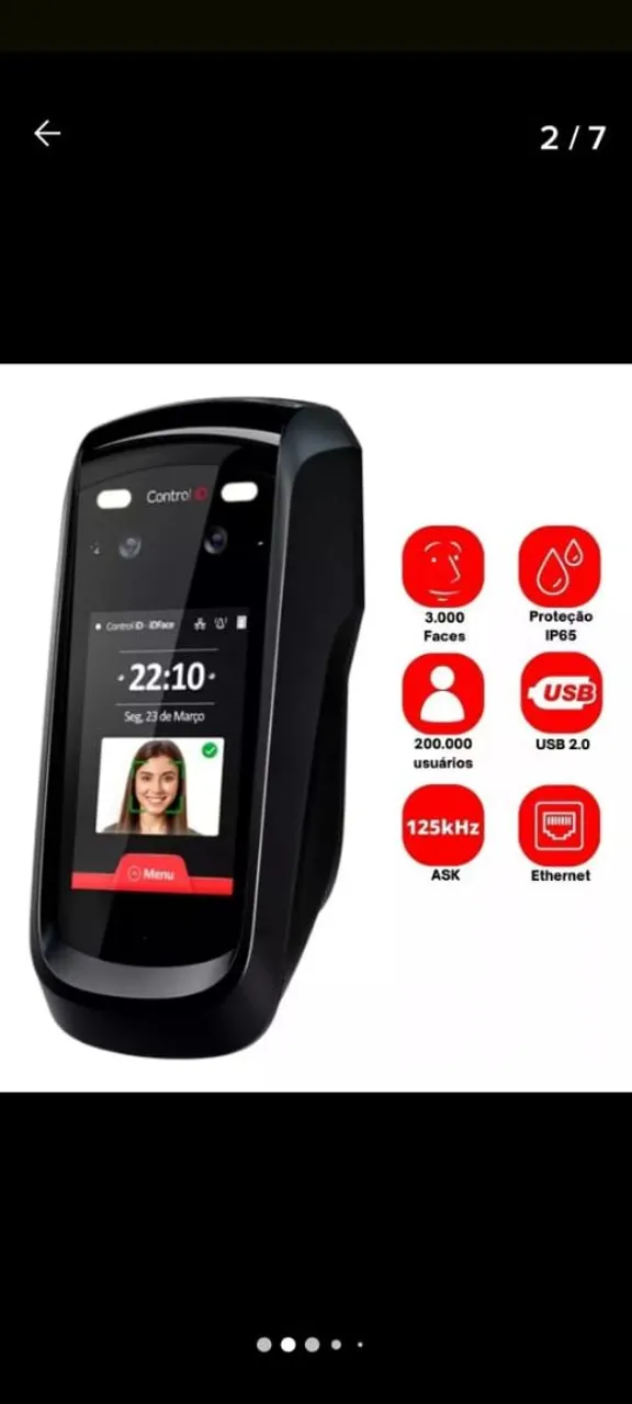iDFace Controle de Acesso Facial - Reconhecimento Facial - Segurança Residencial