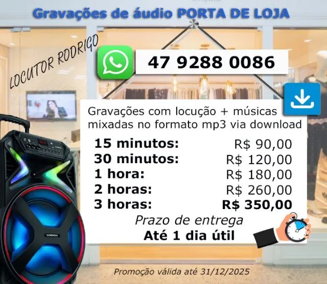 ÁUDIO PRA PORTA DE LOJA - Foto 2