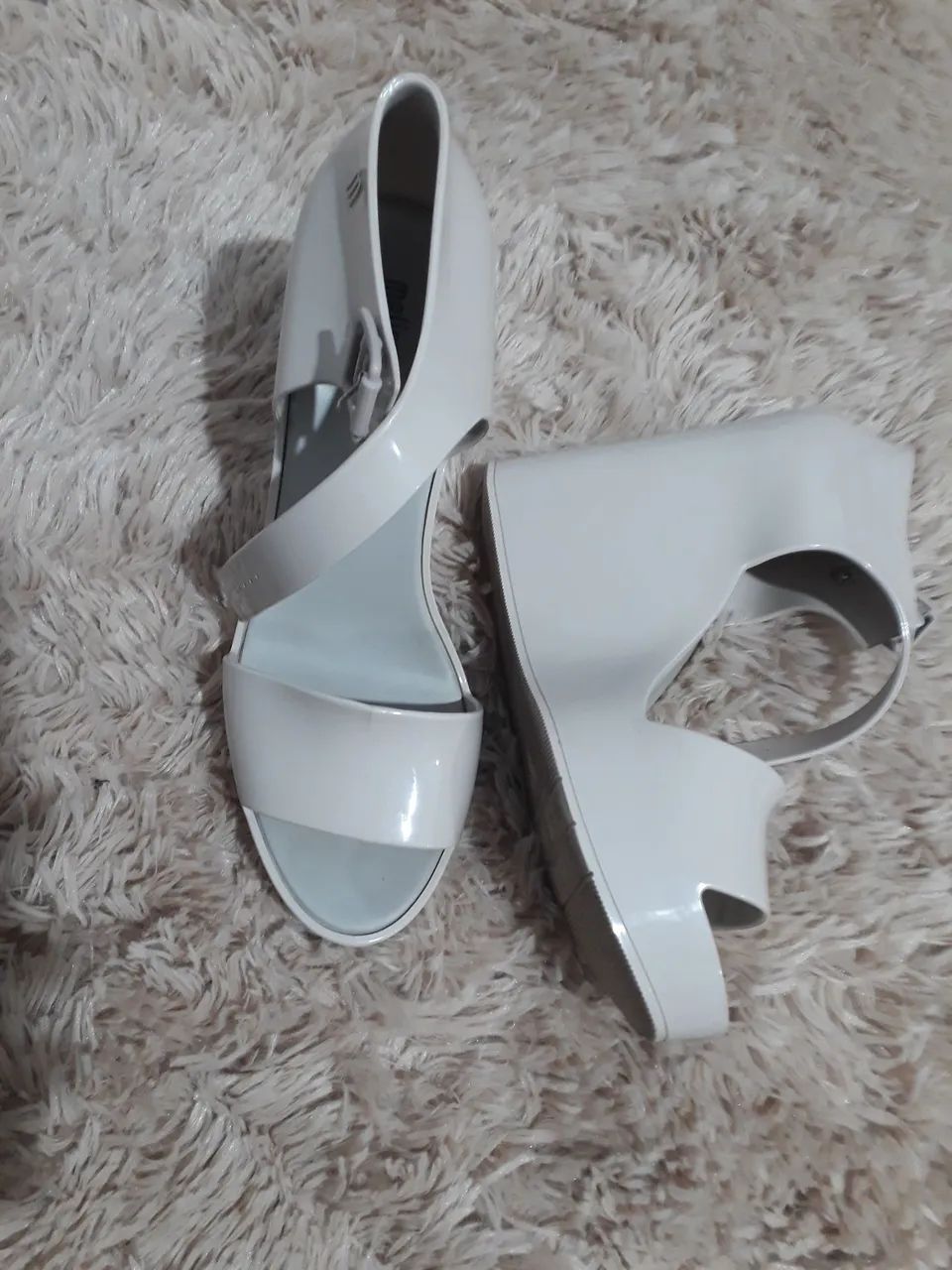 Sandália Wedge Melissa Off White - Foto 2