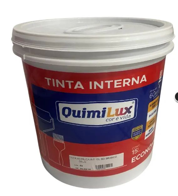 Tintas Lavavel QUIMILUX Galão 15 Litros interna Antimofo sem Cheiro  