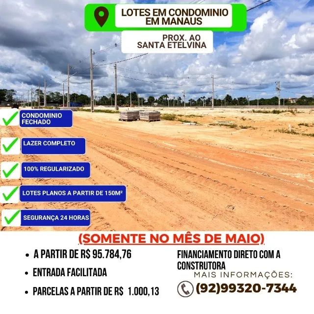 Lançamento de lotes em condomínio Fechado em Manaus
