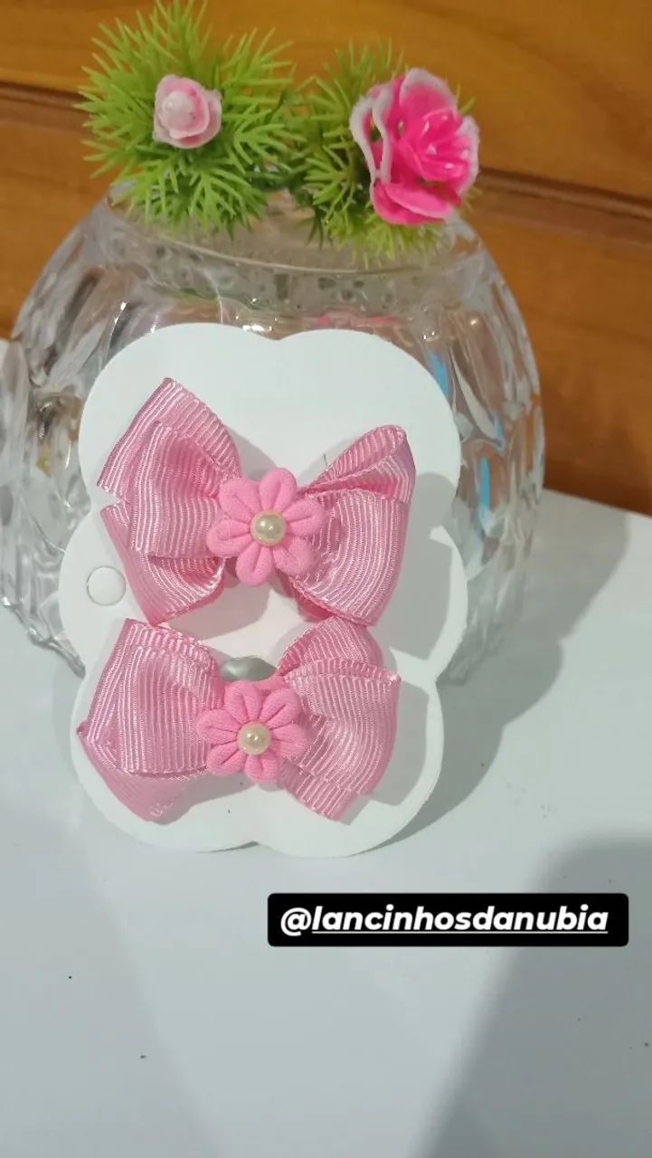 Par de Laços de Fita para Cabelo - Foto 5