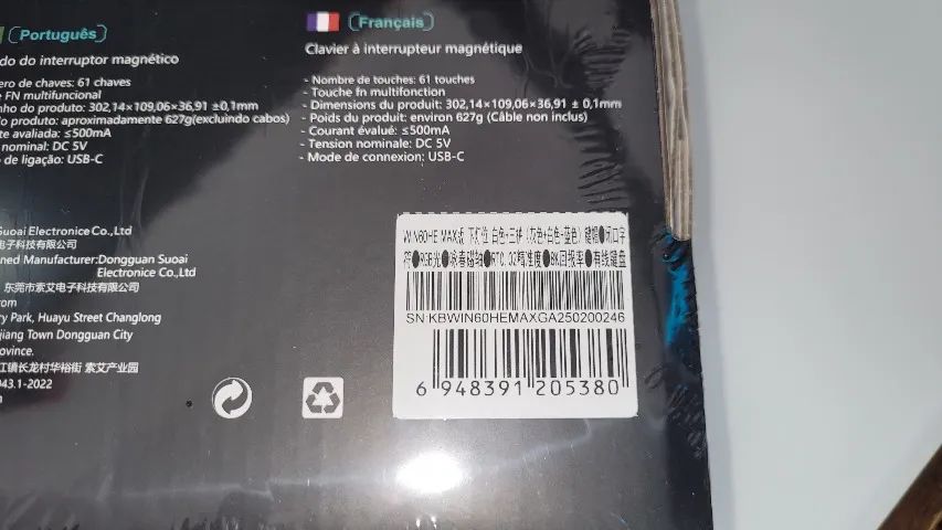 Teclado Magnético Aula WIN60 MAX Branco e Azul (Novo e Lacrado) - Foto 3