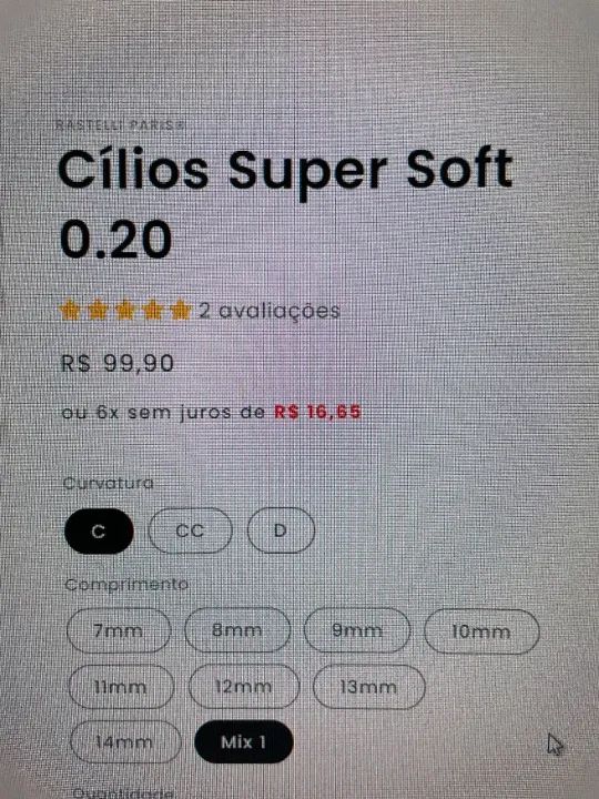 Conjunto de cílios Rastelli para alongamento 64304969749251123