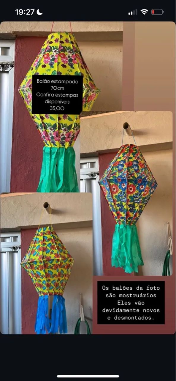 Balões juninos e bandeirinhas - Diversas Estampas