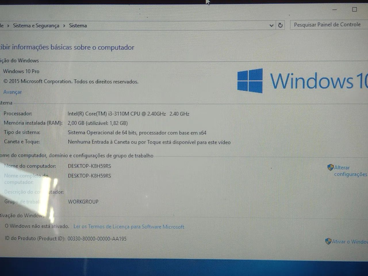 NOTEBOOK ACER TELÃO GIGANTE 15.7POL. CORE I3 2.40GHZ C/CARREGADOR  - Foto 2